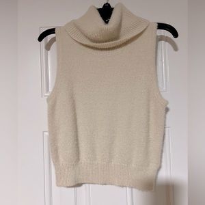 Jessica Simpson sleevless turtle neck cardigan